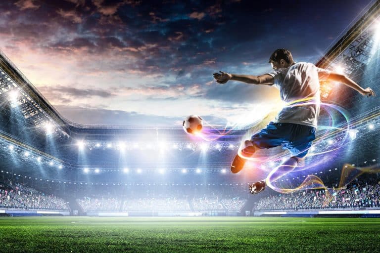 soccer-player-stadium-action-mixed-media